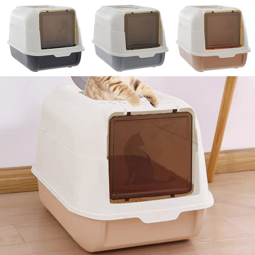 Large cat litter - box, enclosed