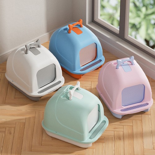 Hooded cat litter tray - hooded,