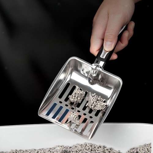 Stainless steel litter scoop - stainless,