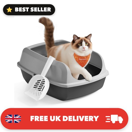 High sided cat litter tray - high,