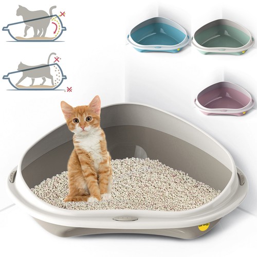 Cat corner litter tray - cat,