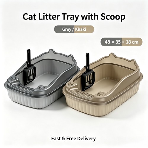 Open top deep cat litter - open,