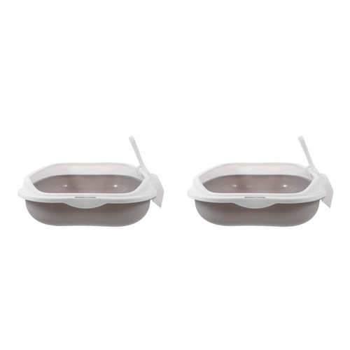 Grey collapsible cat - collapsible, litter