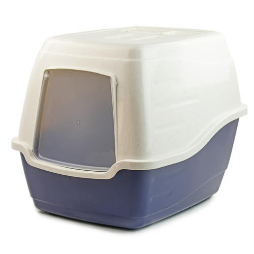 Hooded cat loo litter tray - hooded,