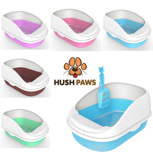 Hushpaws cat litter box with - box,