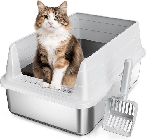 Cat litter box metal high - box,