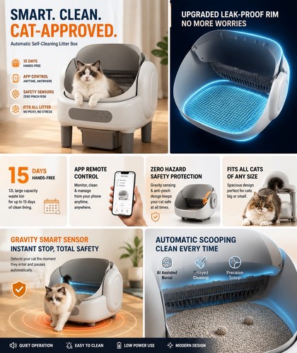 Automatic self cleaning cat - self-cleaning,