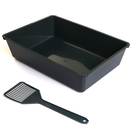 Cat litter tray with - with, scoop