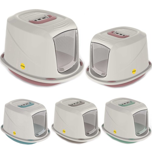 Cat hooded litter - cat, tray