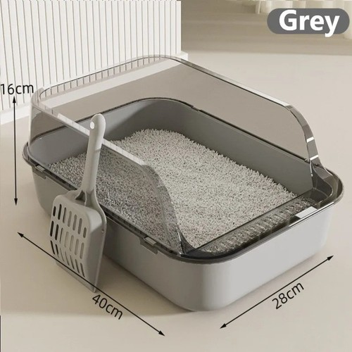 Semi enclosed cat litter - semi-enclosed,