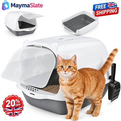 Hooded cat loo litter - hooded,