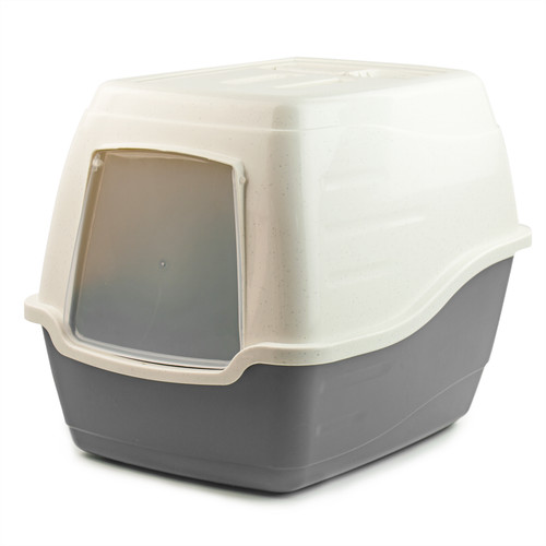 Hooded cat loo litter tray - hooded,